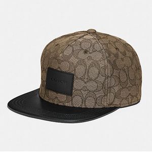 Coach Signature Flat Brim Hat